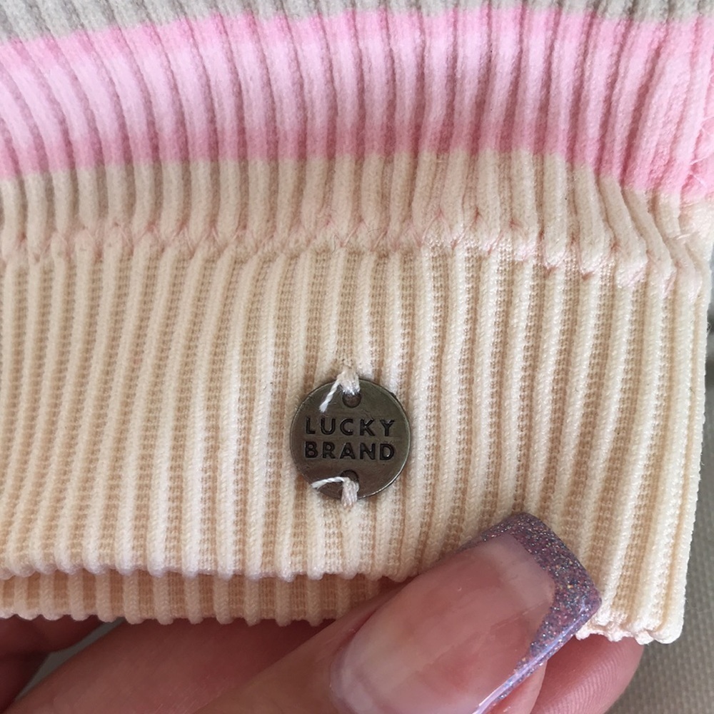 Lucky Brand Seamless Comfort BRA 💗 Sz L Pink Beige - Picture 3 of 7